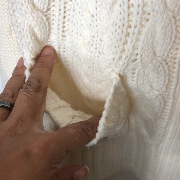 St Johns Bay Cream Womens Sweater Button Front L LARGE - Picture 7 of 10